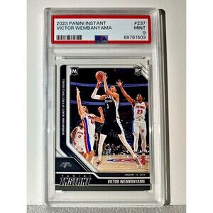 Victor Wembanyama 2023-24 Panini #237 NBA Milestone Rookie Card 1 of 2798 PSA 9